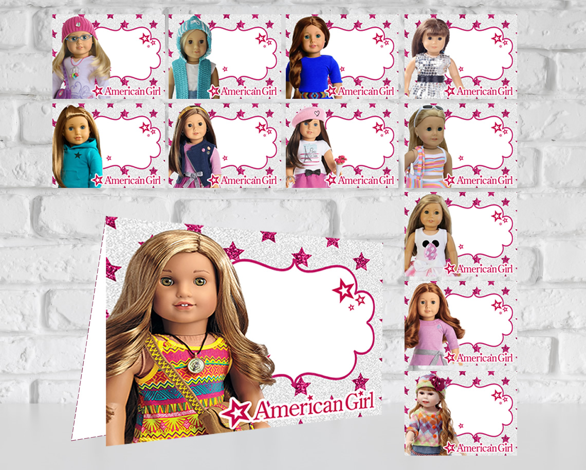 American Girl Food Tent Cards
