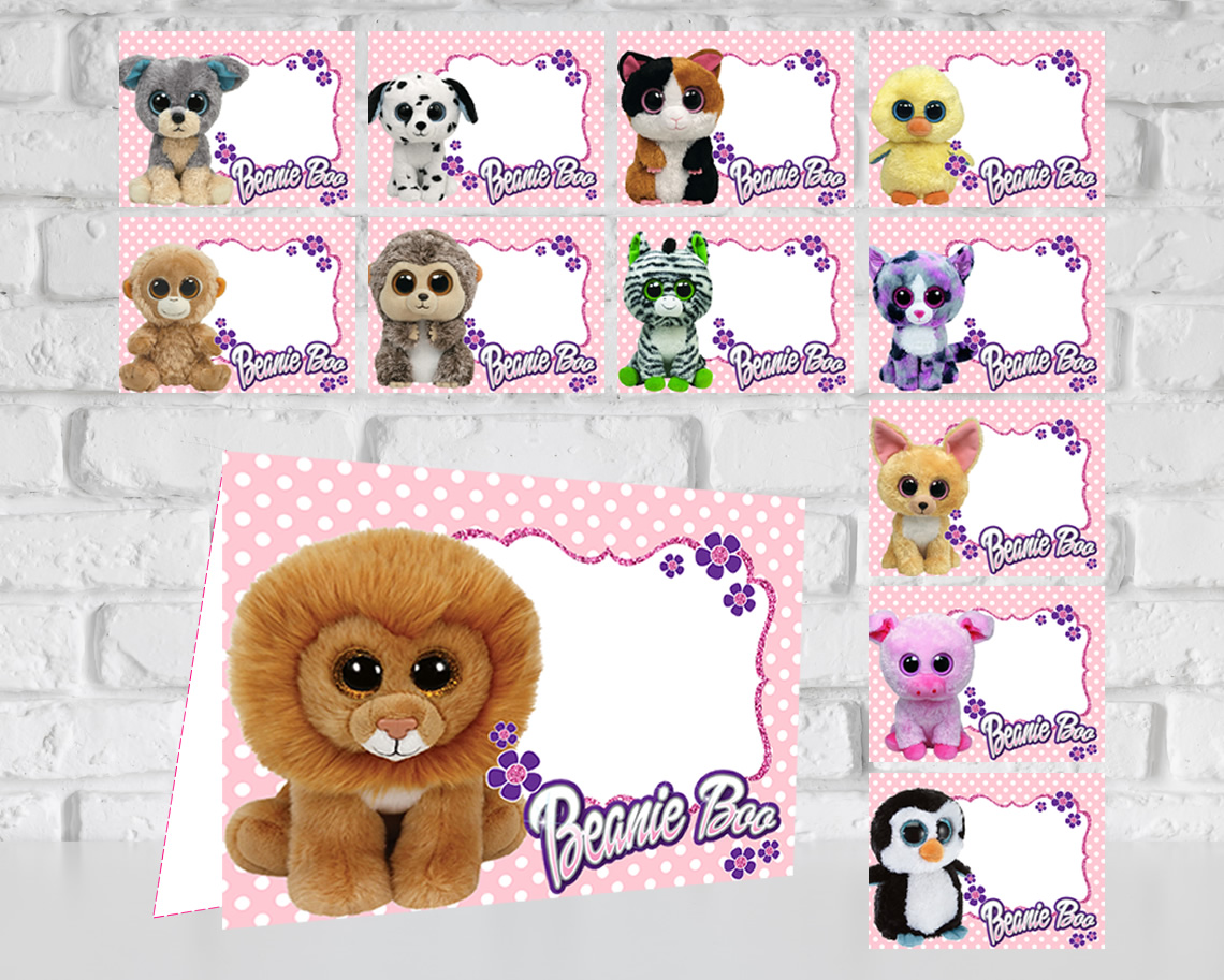 Beanie Boo Food Tent Cards