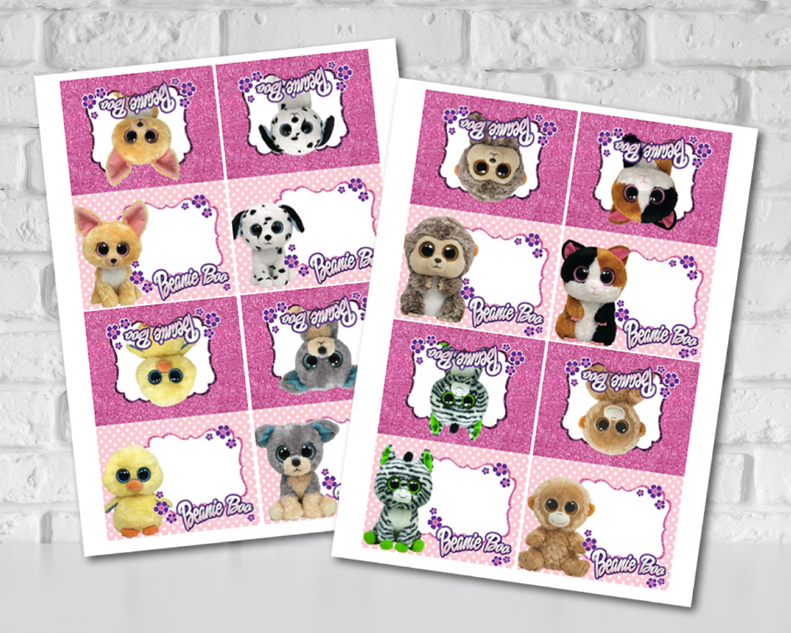 Beanie Boo Food Tent Cards