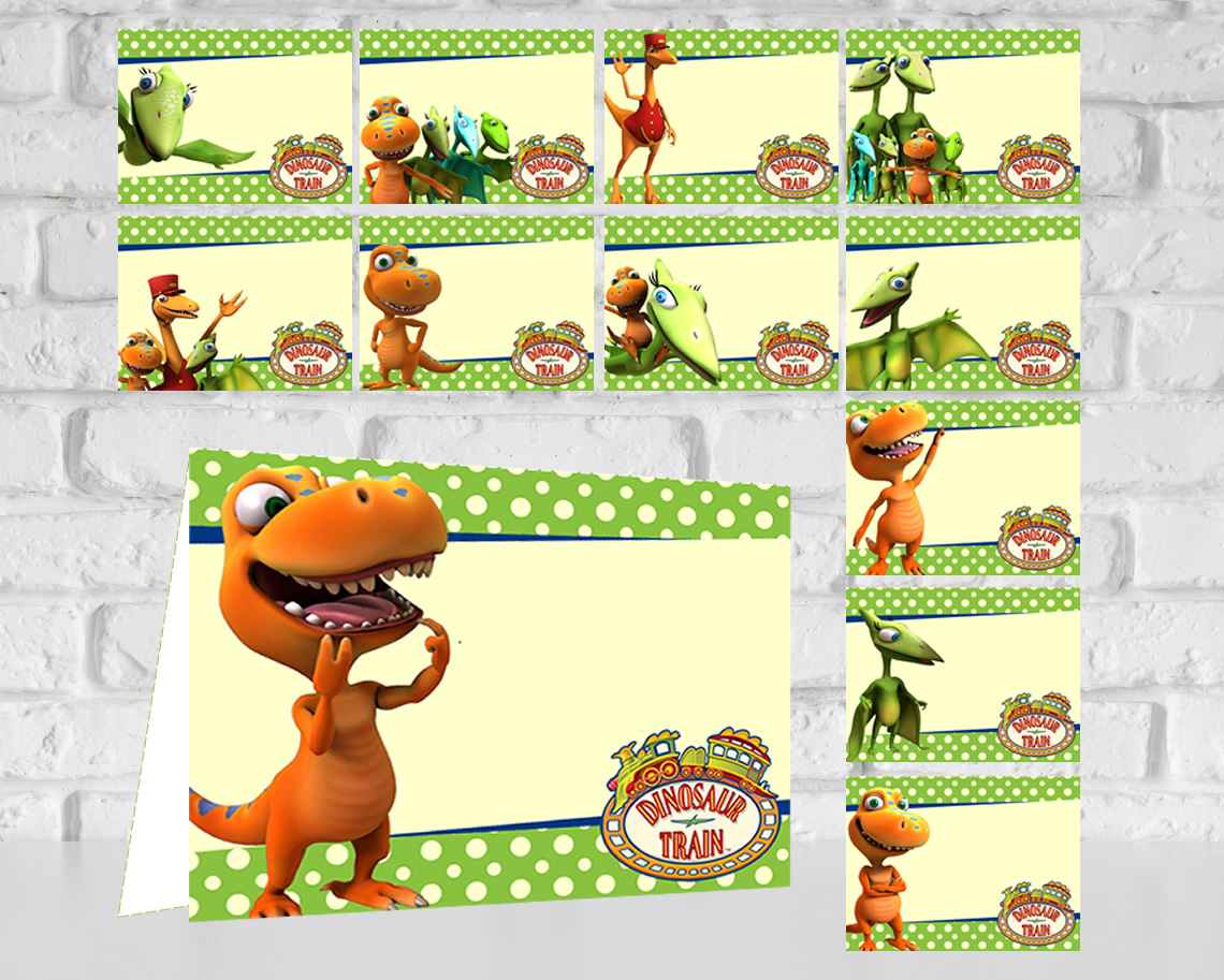 Dinosaur Train Food Tent Cards