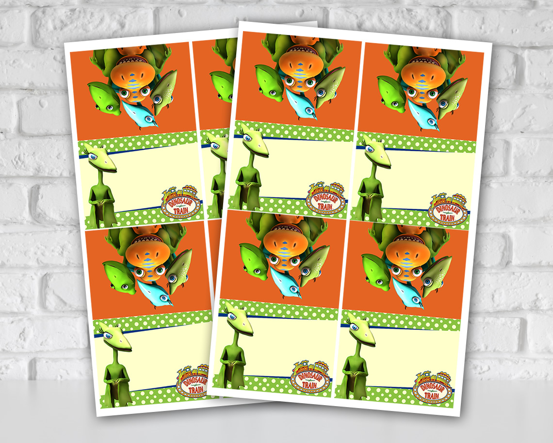 Dinosaur Train Food Tent Cards