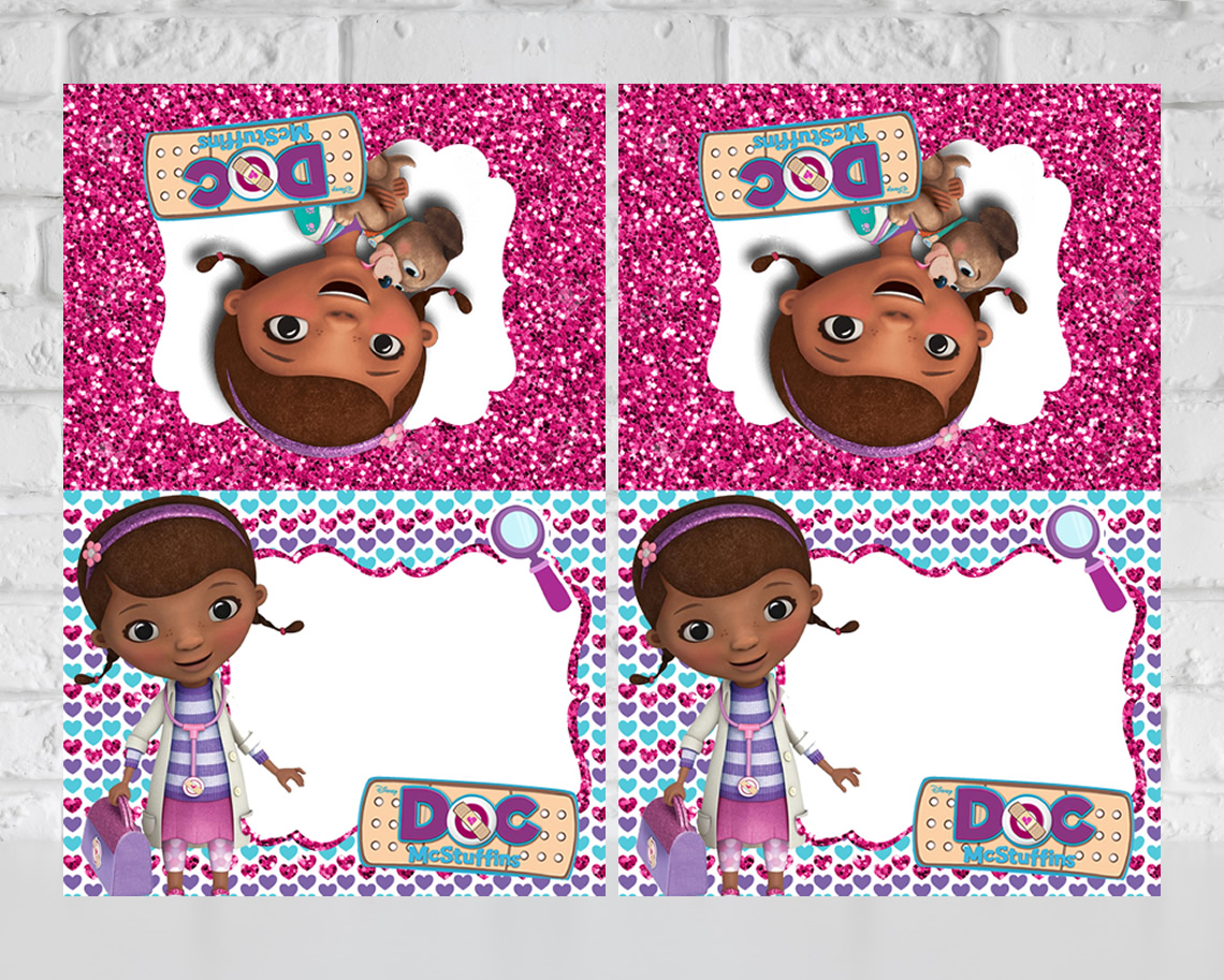 Doc McStuffins Food Tent Cards