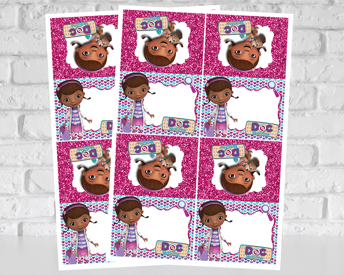 Doc McStuffins Food Tent Cards