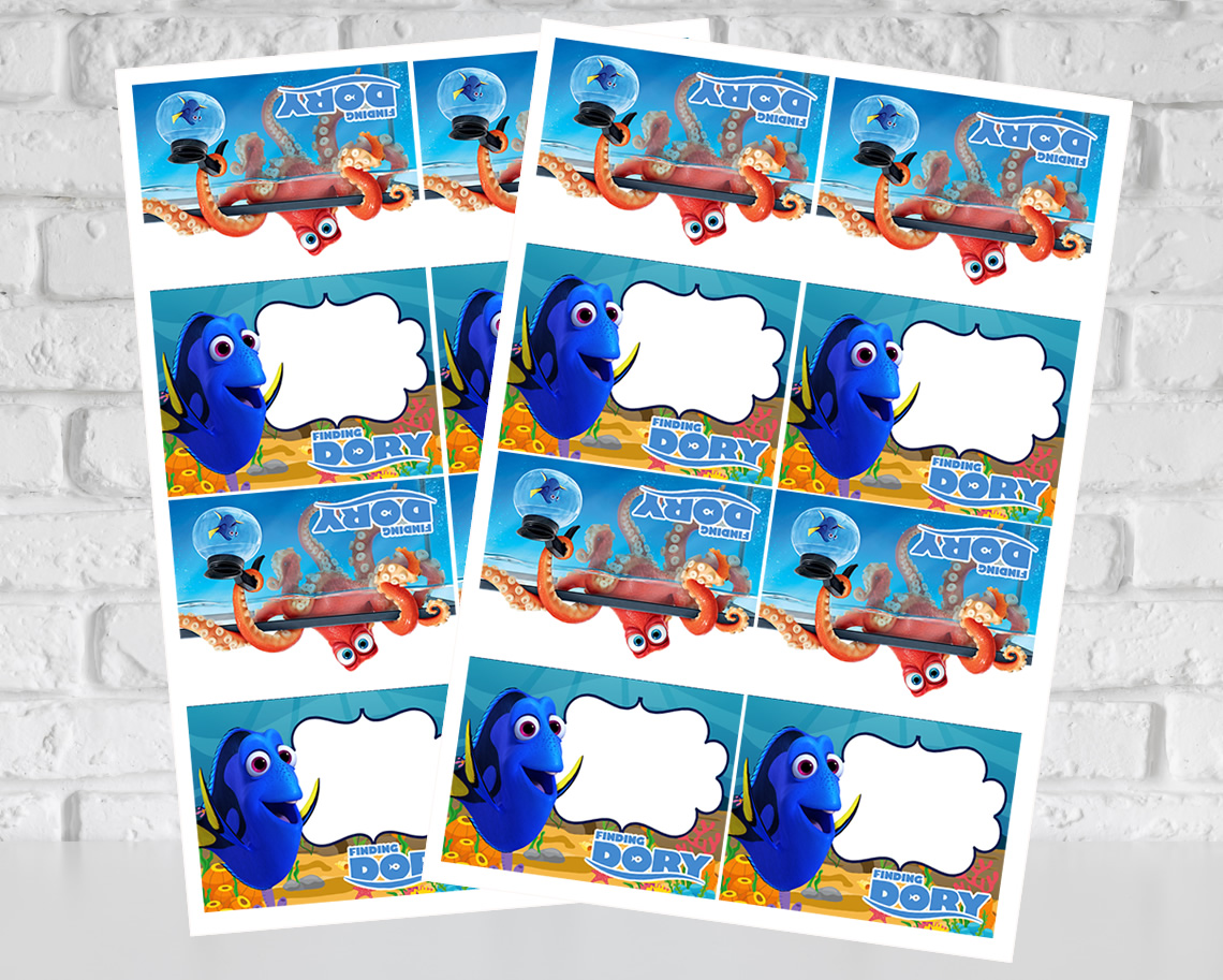 Finding Dory Food Tent Cards