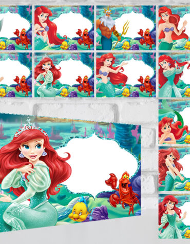 Ariel The Little Mermaid Food Tent Cards