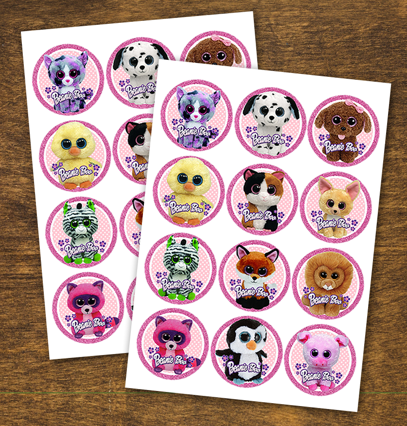 Beanie Boo Cupcake Toppers