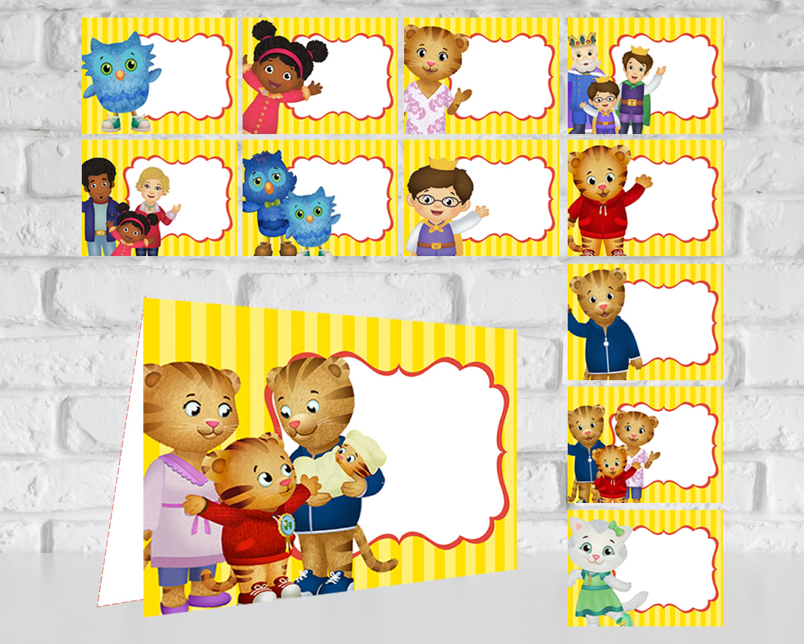 Daniel Tiger Food Tent Cards
