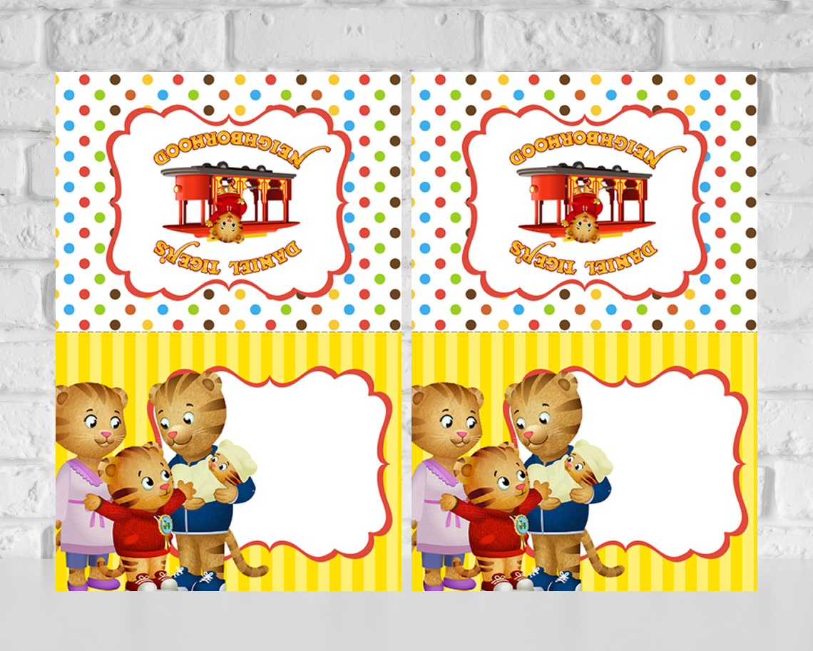Daniel Tiger Food Tent Cards