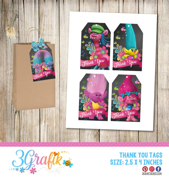 Troll – Thank You Tags – Printable - Image 2