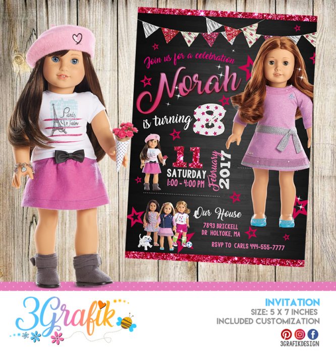 American Girl Invitation