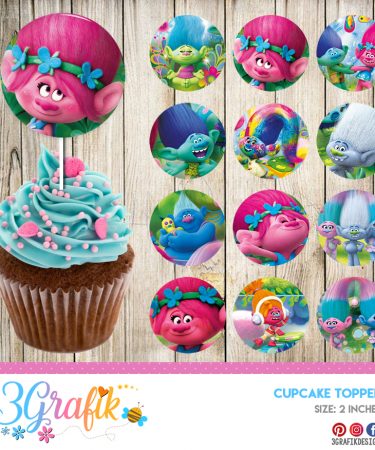 Shopkins – Cupcakes Topper – Printable - 3Grafik
