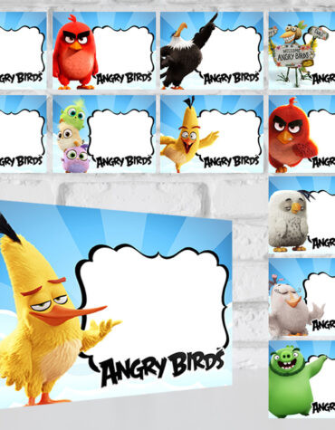 Angry Birds Food Tent Cards