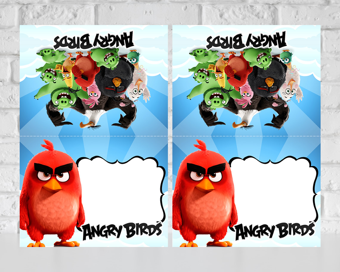 Angry Birds Food Tent Cards