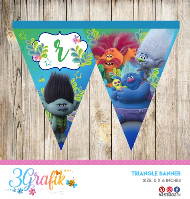 Trolls Boy – Banners and Garlands – Printable - Image 2