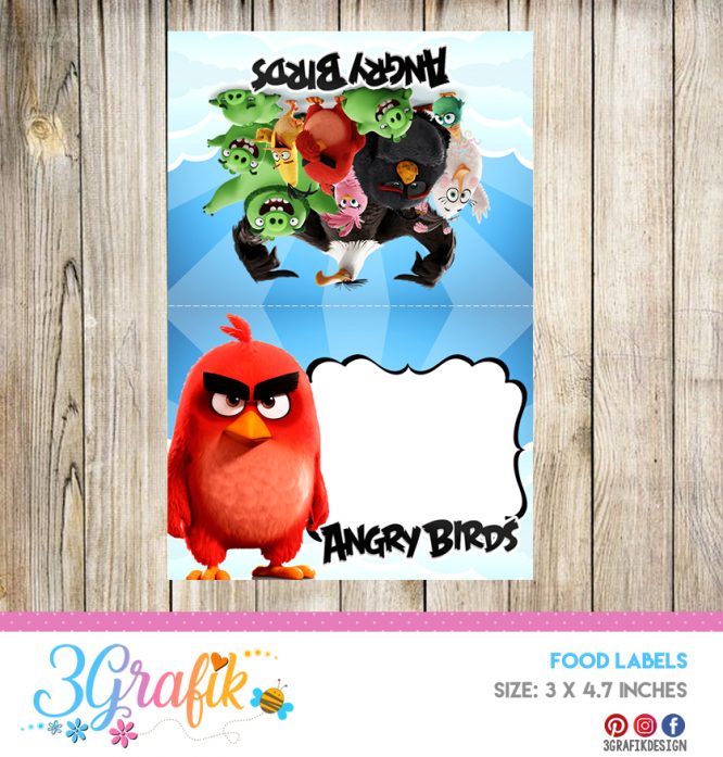 Angry Bird – Food Tent Cards – Printable