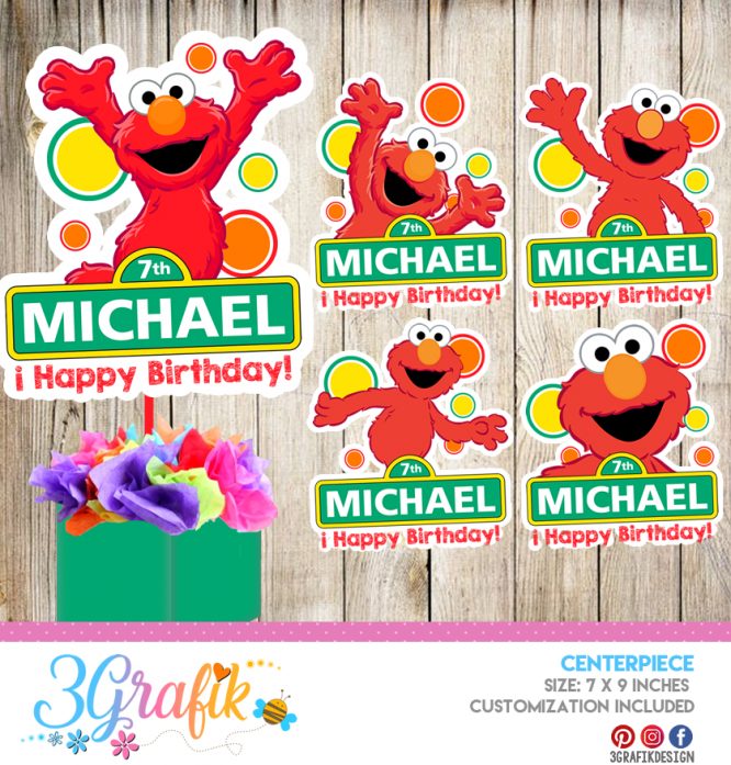 Sesame Street Elmo Centerpiece