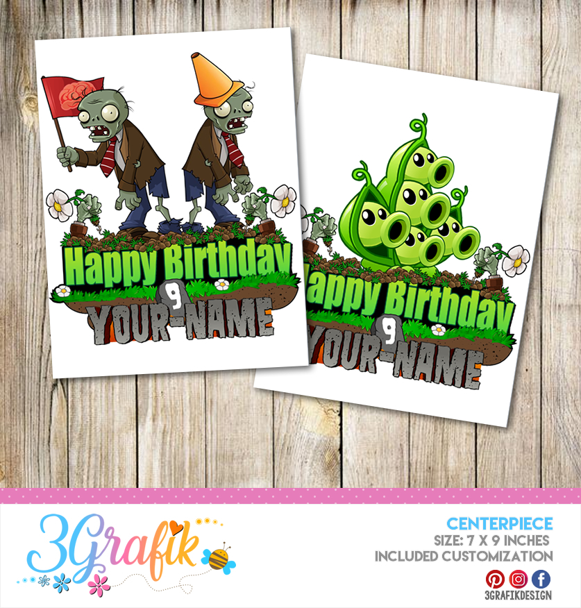 Buy Plants Vs Zombies Centerpieces Plants Vs Zombies Birthday