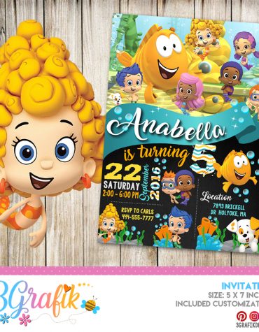 Bubble Guppies Invitation Printable