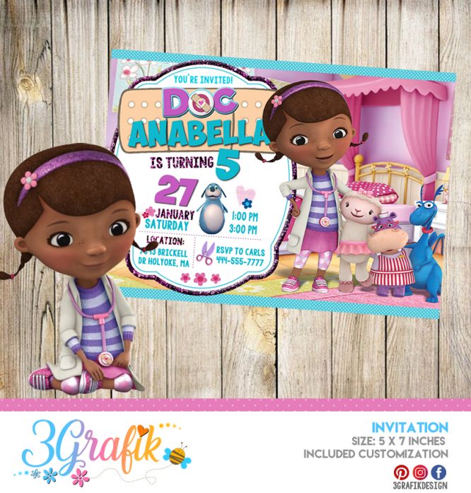 Doc McStuffins – Invitation – Printable