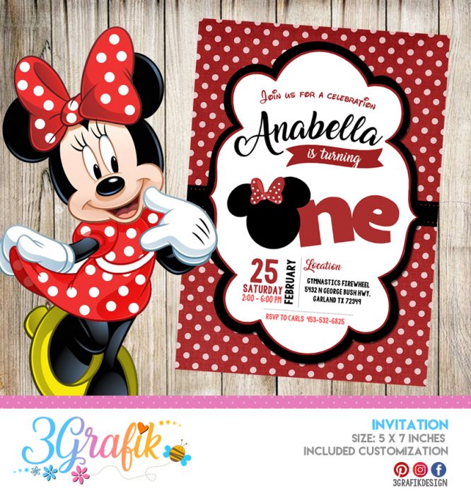 Minnie Mouse Invitation