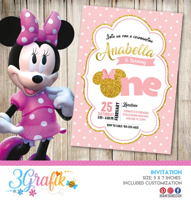 Minnie Mouse Invitation