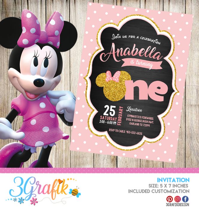 Minnie Mouse Invitation