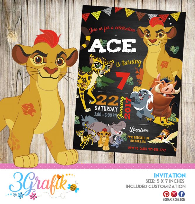 The Lion Guard – Invitation – Printable