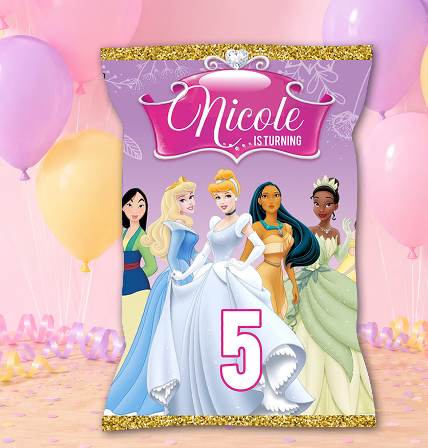 Princess Chip Bag Printable