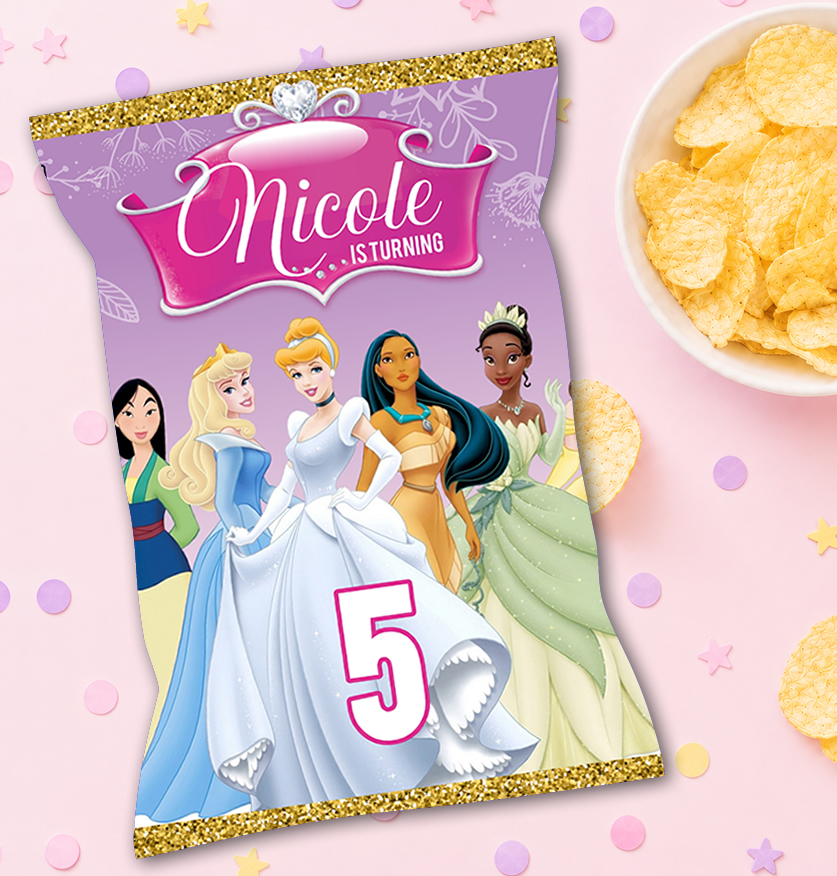 Princess Chip Bag Printable