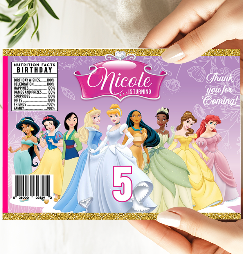 Princess Chip Bag Printable
