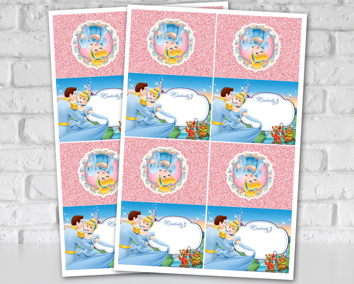 Cinderella Food Tent Cards