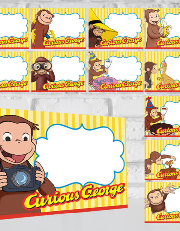 Curious George Food Tent Cards