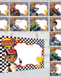 Blaze and the Monster Machines Food Tent Cards