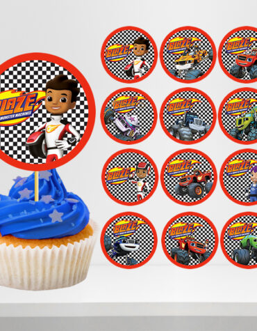 Blaze and the Monster Machines Cupcake Toppers
