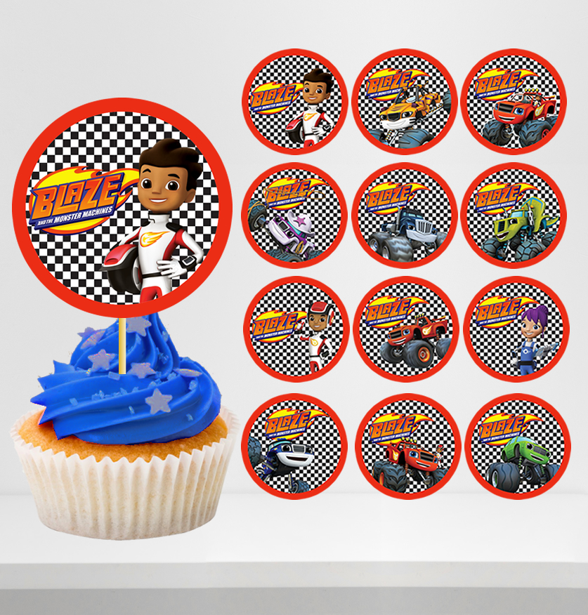 Blaze and the Monster Machines Cupcake Toppers