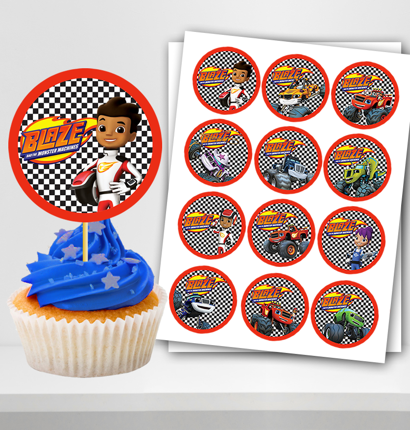 Blaze and the Monster Machines Cupcake Toppers
