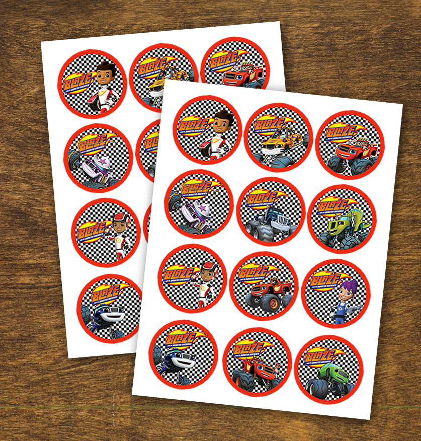 Blaze and the Monster Machines Cupcake Toppers