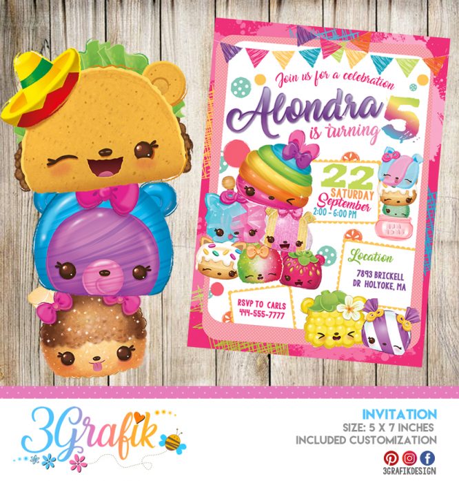 Num Noms – Invitation – Printable