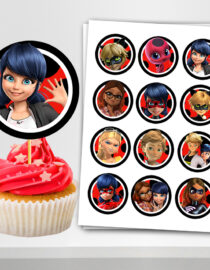 Miraculous Ladybug Cupcake Toppers