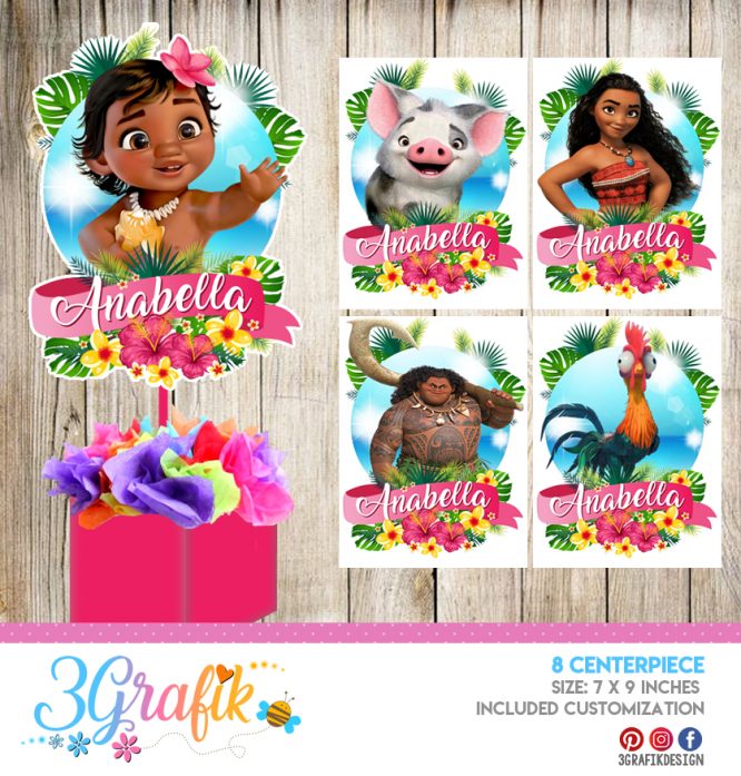Moana  – Centerpiece – Printable