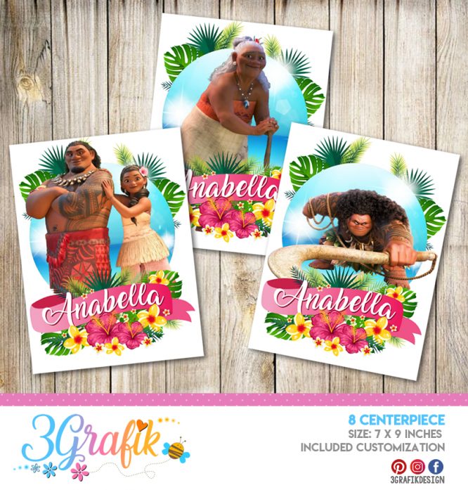 Moana  – Centerpiece – Printable