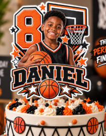 Basketball Birthday Cake Topper