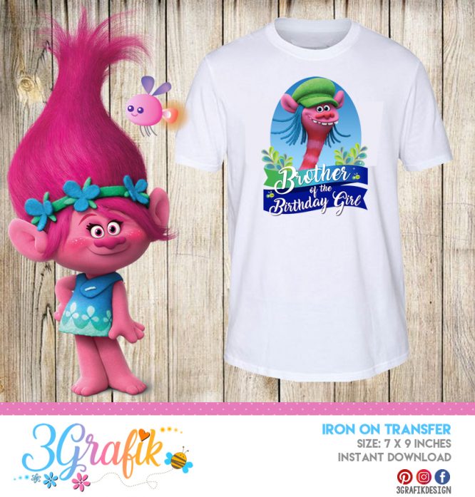Trolls Brother – Iron on Transfer – Printable