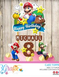 Super Mario Bros Cake Topper Printable