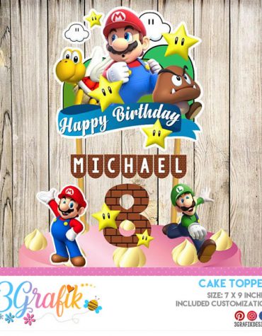 Super Mario Bros Cake Topper Printable