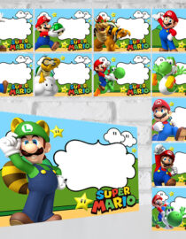 Super Mario Bros Food Tent Cards – Instant Download