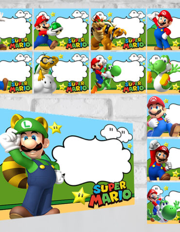 Super Mario Bros Food Tent Cards – Instant Download