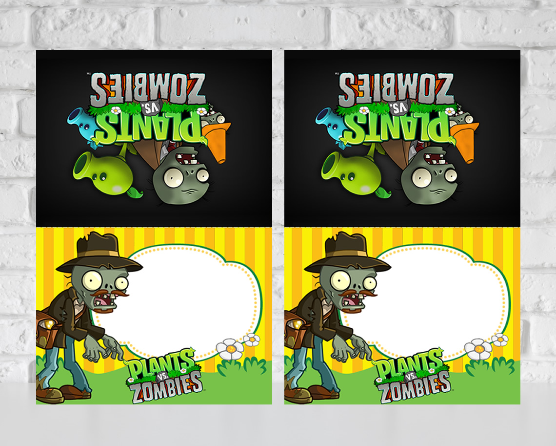 Plants vs. Zombies Food Tent Cards