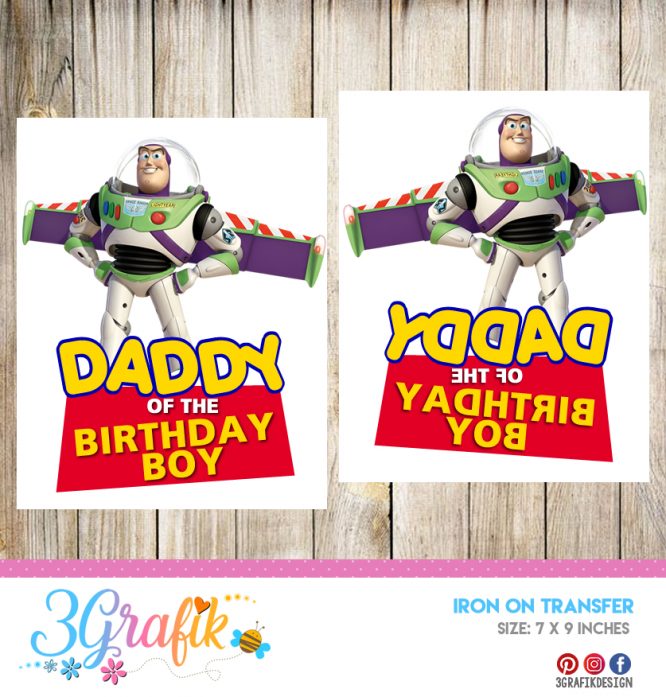 Toy Story Daddy – Iron on Transfer – Printable