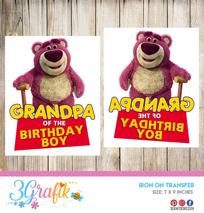 Toy Story Grandpa – Iron on Transfer – Printable